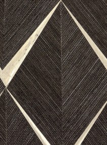CMO Paris Tapete Sisal Losange - Noir/ Or
