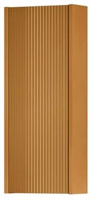 Pensile bagno Niwa laccato opaco senape con vetro senape, 1 anta apertura da sinistra P 17 x L 30 x H 78.5 cm