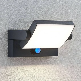 Lindby Applique da esterni LED Sherin, antracite, sensore