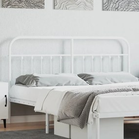 Testiera İn Metallo Bianco 180 Cm /