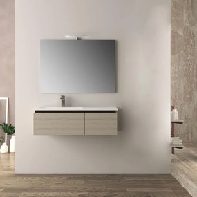 Mobile bagno 100 cm rovere sbiancato Mod. Mono Slide