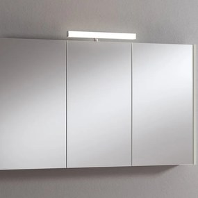 Pensile con luce Akira laccato lucido grigio nuvola L 120 x H 70 x P 15.5 cm