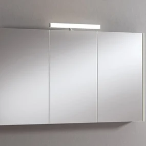 Pensile con luce Akira laccato lucido grigio nuvola L 120 x H 70 x P 15.5 cm