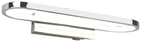 Lampada da parete a LED in argento lucido (lunghezza 40 cm) Gianni - Trio