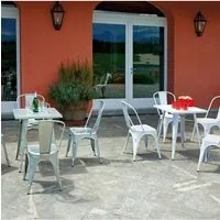 Tavolo MOIA in lamiera galvanizzata - set da 2 grigio