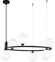 Lampada pendente Modern in Metallo Ring Nero