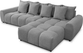 Divano angolare grigio (con penisola a destra/con chaise lounge) Albane – Ropez