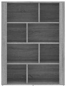 Credenza Grigio Sonoma 80x30x106 cm in Legno Multistrato