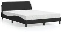 Letto con Materasso Nero 120x200 cm in Velluto 3208373