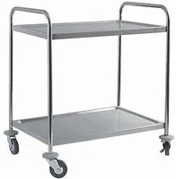 Carrello di servizio acciaio inox 2 piani cm 81x50x86 RS0398