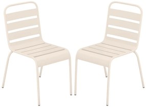 Sedia da giardino impilabile in Metallo Beige - Lotto di 2 - MIRMANDE di MYLIA