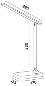 Lampada da tavolo LED dimmerabile NOBLITE N LED/7W/230V 3000/4000/6500K nero
