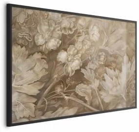 Poster - Ornamental Floral Carvings Cornice nera 60x40