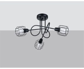 Sollux SL.1118 - Lampadario a stelo BELUCI 3xE14/40W/230V nero