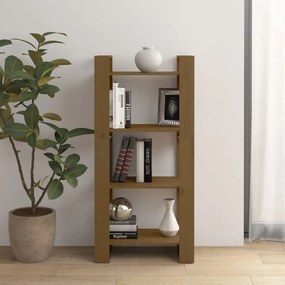 Libreria/divisorio miele 60x35x125 cm in legno massello