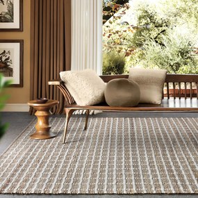 ZAFFIRO - tappeto in lana avorio con decoro