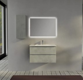 Mobile da bagno 80 cm sospeso Grigio - Sofia