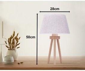 Duolla - Lampada da tavolo BOUCLE 1xE27/15W/230V diametro 28 cm bianco/legno