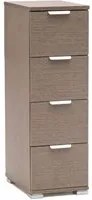 Cassettiera 4 cassetti in Truciolare cm 60x38x174 - KEN Colore: Rovere grigio