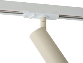 Sistema di illuminazione a binario moderno con 5 faretti bianco e beige monofase GU10 35mm - Iconic Jeana Luxe
