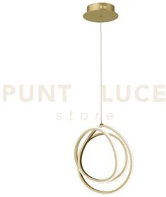 Sospensione golden led 3000k 1349lm 50w d.31cm colore oro dimmerabile
