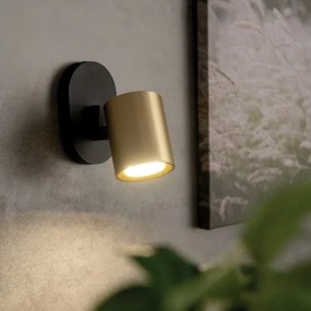 Kanlux 38960 - Faretto da parete LAURIN 1xGU10/10W/230V ottone/nero