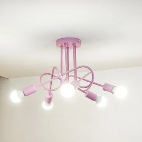 Plafoniera OXFORD 5xE27/15W/230V rosa