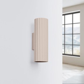 Lampada da parete grigio tortora in metallo ø 6,5 cm Gleam – Sollux