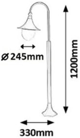 Rabalux 8247 - Lampada da esterno KONSTANZ 1xE27/100W/230V