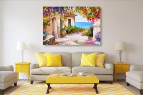 Quadro su tela – Casetta estiva sulla costa