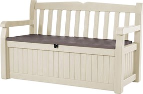 Panchina Contenitore da Giardino 140x60x84 cm in Resina Keter Eden Bench Beige...