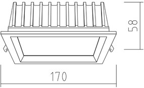 APLED-Lampada LED SQUARE WOODLINE LED/12W/230V 4000K 17x17 cm pino legno solido