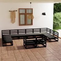 Set Divani da Giardino 12 pz in Legno Massello di Pino cod mxl 37350