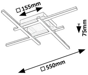 Rabalux 71398 - Plafoniera a LED DEMIR LED/24W/230V 4000K