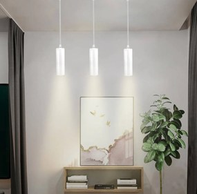 Lampada a Sospensione GU10 per Binario Monofase - Bianca