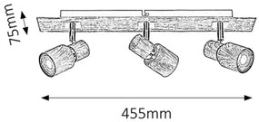 Rabalux 6007 - Faretto MERKUR 3xGU10/50W/230V