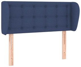 Testiera ad orecchio blu 83 x 23 x 78/88cm in tessuto