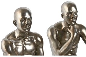 Statua Decorativa Home ESPRIT Dorato Argentato 19 x 13,5 x 22 cm (2 Unità)
