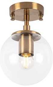 Plafoniera color ottone con paralume in vetro ø 15 cm Atmaca – Opviq lights