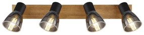 Globo 54307-4W - Luce Spot CLAUDE 4xE14/40W/230V nero/legno