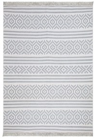 Tappeto in cotone grigio e bianco , 160 x 230 cm Duo - Oyo home