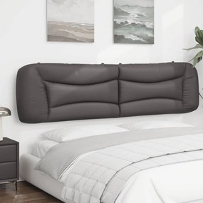 Cuscino testiera grigio 200 cm in similpelle