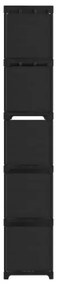 Mobile per 15 Scatole a Cubo Nero 103x30x175,5 cm in Tessuto
