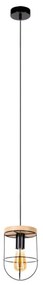 Spot-Light 184159104 - Lampadario a sospensione con filo NETUNO 1xE27/60W/230V quercia
