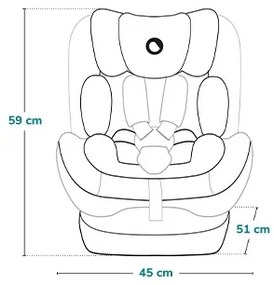 Lionelo - Seggiolino auto IZZY i-Size 40-150 cm Nero/Grigio
