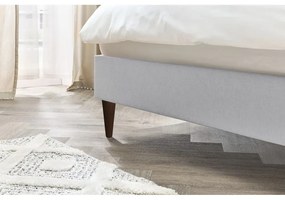 Letto matrimoniale imbottito grigio chiaro con griglia 180x200 cm Sary - Bobochic Paris
