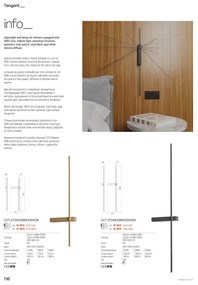 Redo 01-4674 - Applique da parete TANGENT LED/9W/230V CRI 90 dorata