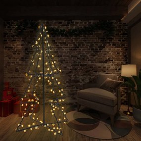 Albero di Natale a Cono con LED per Interni Esterni, Albero di Natale a Cono 240 LED per Interni Esterni 115x150 cm