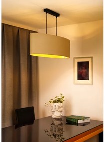 Duolla - Lampadario a sospensione con filo OVAL VEGAN 2xE27/15W/230V color crema