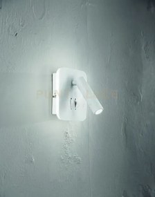 Applique sella quadrato bianco led 3000k 730lm 9w orientabile